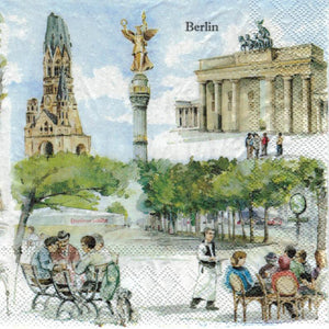 Serviette - Berlin 1. - Bastelschachtel - Serviette - Berlin 1.