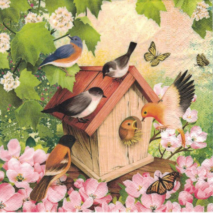 Serviette - Bird house