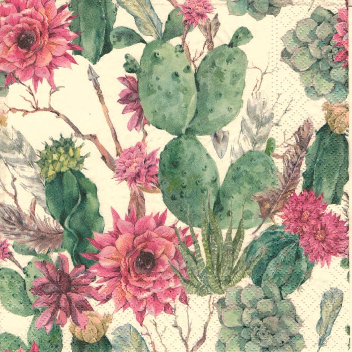Serviette - Cactus flower