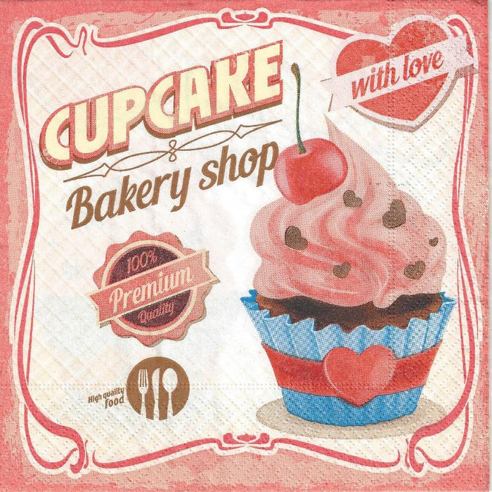 Serviette - Cupcake with love