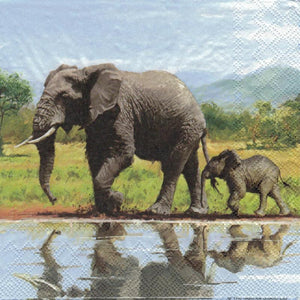 Serviette - Elephant - Bastelschachtel - Serviette - Elephant