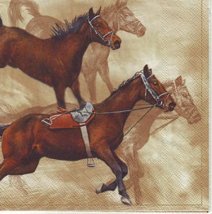 Serviette - Galoppierende Pferde - Bastelschachtel - Serviette - Galoppierende Pferde