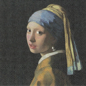 Serviette - Girl with pearl earring - Bastelschachtel - Serviette - Girl with pearl earring