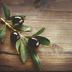 Serviette - Olives in a wood - Bastelschachtel - Serviette - Olives in a wood