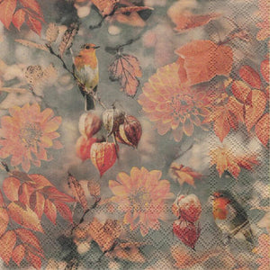 Serviette - Orange autumn - Bastelschachtel - Serviette - Orange autumn