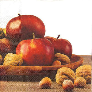 Serviette - Rote Äpfel - Bastelschachtel - Serviette - Rote Äpfel