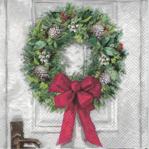Serviette - White wreath - Bastelschachtel - Serviette - White wreath