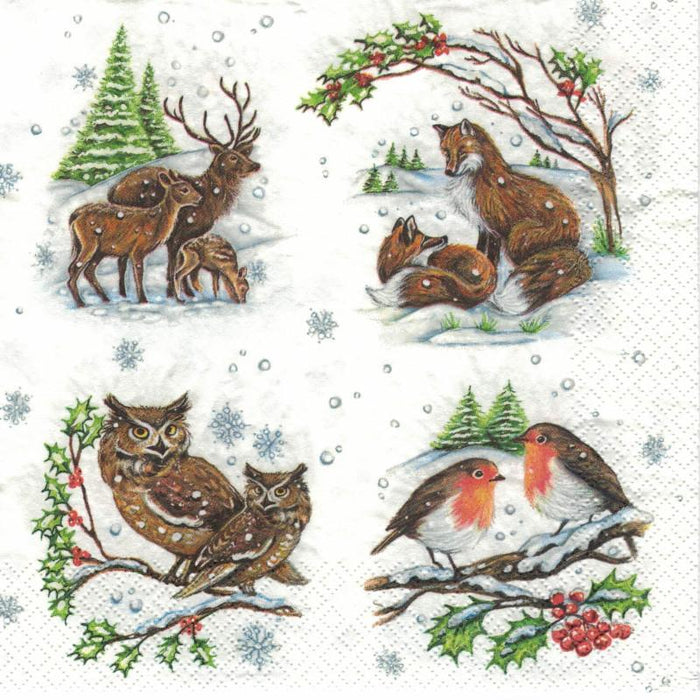 Serviette - Winter animals
