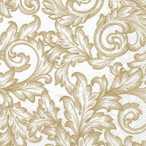 Serviette - Baroque gold/white - Bastelschachtel - Serviette - Baroque gold/white