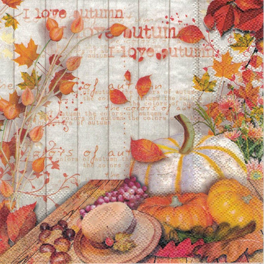 Serviette - Colours of autumn - Bastelschachtel - Serviette - Colours of autumn