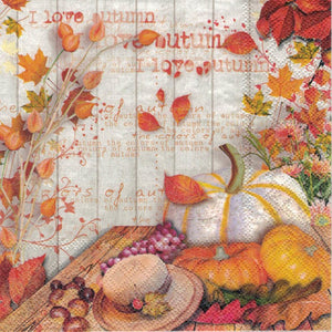 Serviette - Colours of autumn - Bastelschachtel - Serviette - Colours of autumn