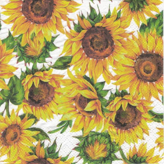 Serviette - Dancing sunflowers - Bastelschachtel - Serviette - Dancing sunflowers