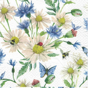 Serviette - Ladybug in daisies - Bastelschachtel - Serviette - Ladybug in daisies