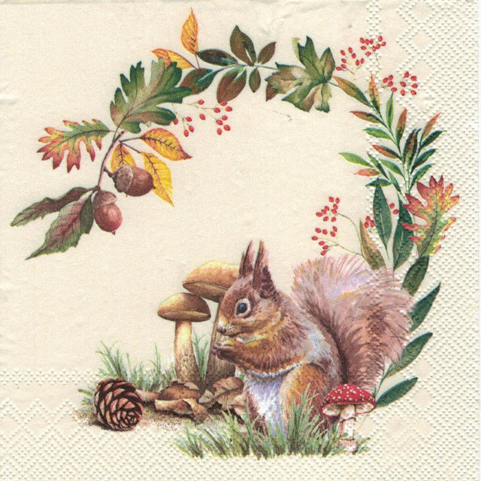 Serviette - Squirrel in the forest