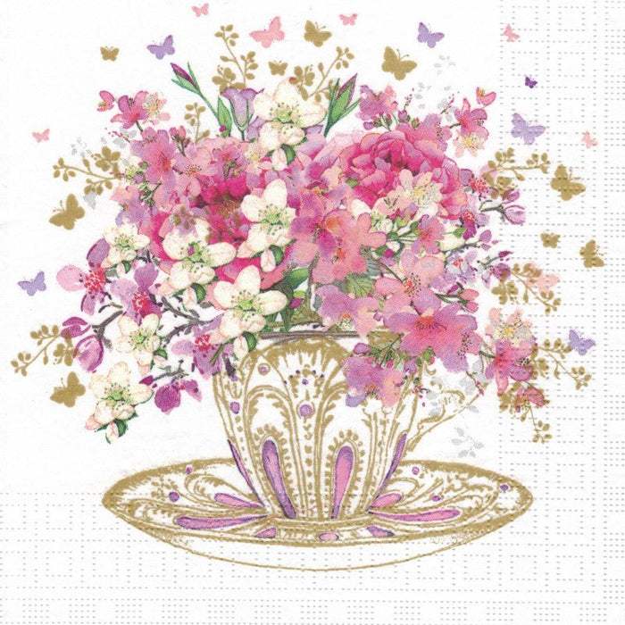 Serviette - Tea cup blossoms