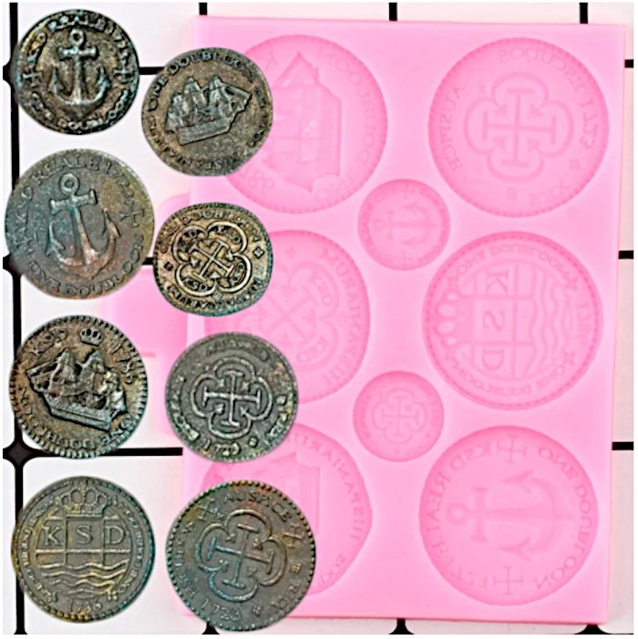 Silikonform - Antique coins
