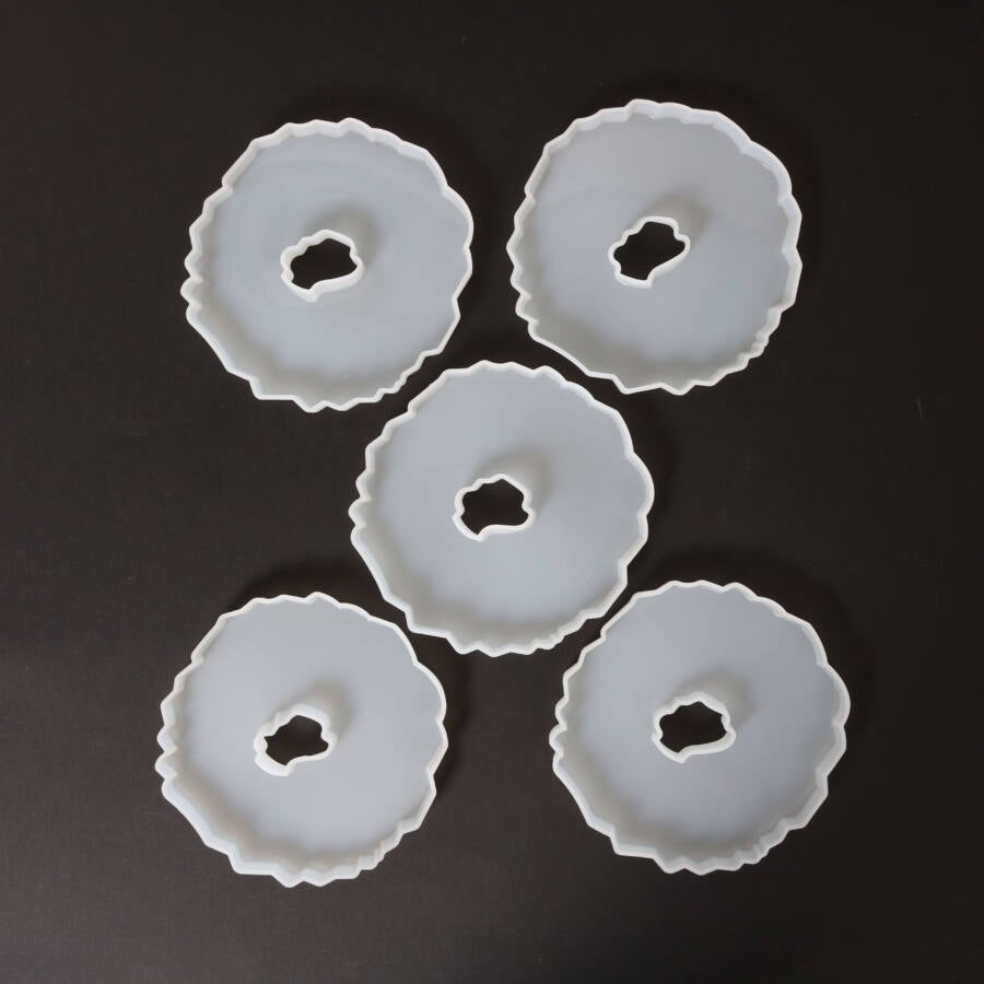 Silikonform für Resin - Geode mit Loch - Bastelschachtel