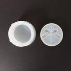 Silikonform für Resin - Runde Box mit Schleife - Bastelschachtel