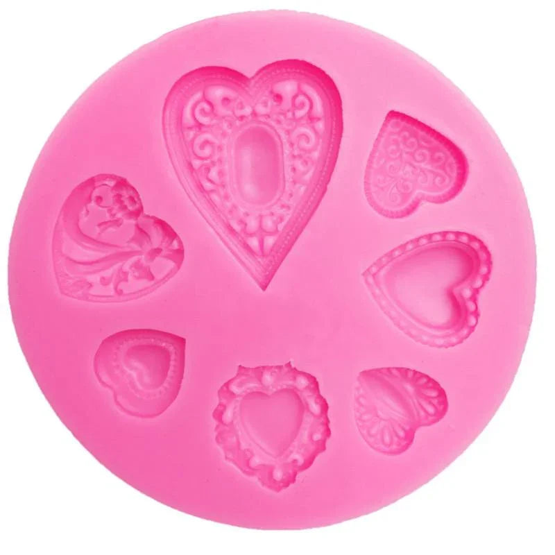 Silikonform - Hearts - Bastelschachtel
