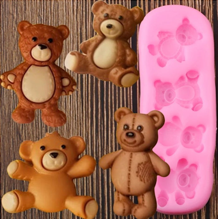 Silikonform - Lovely teddies