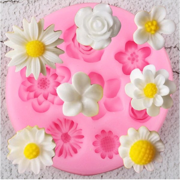 Silikonform - Mini flowers - Bastelschachtel