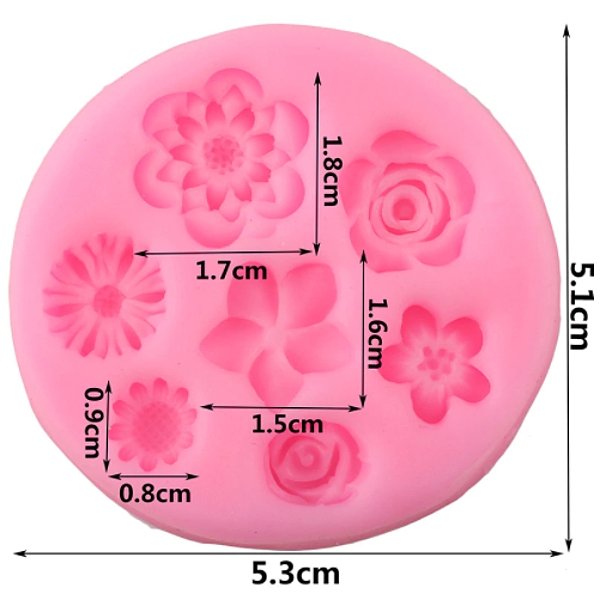 Silikonform - Mini flowers - Bastelschachtel - Silikonform - Mini flowers