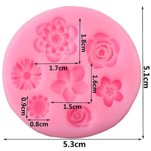 Silikonform - Mini flowers - Bastelschachtel - Silikonform - Mini flowers