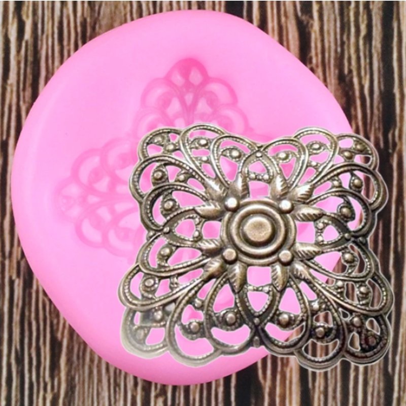 Silikonform - Vintage brooch - Bastelschachtel