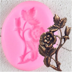 Silikonform - Vintage rose - Bastelschachtel - Silikonform - Vintage rose