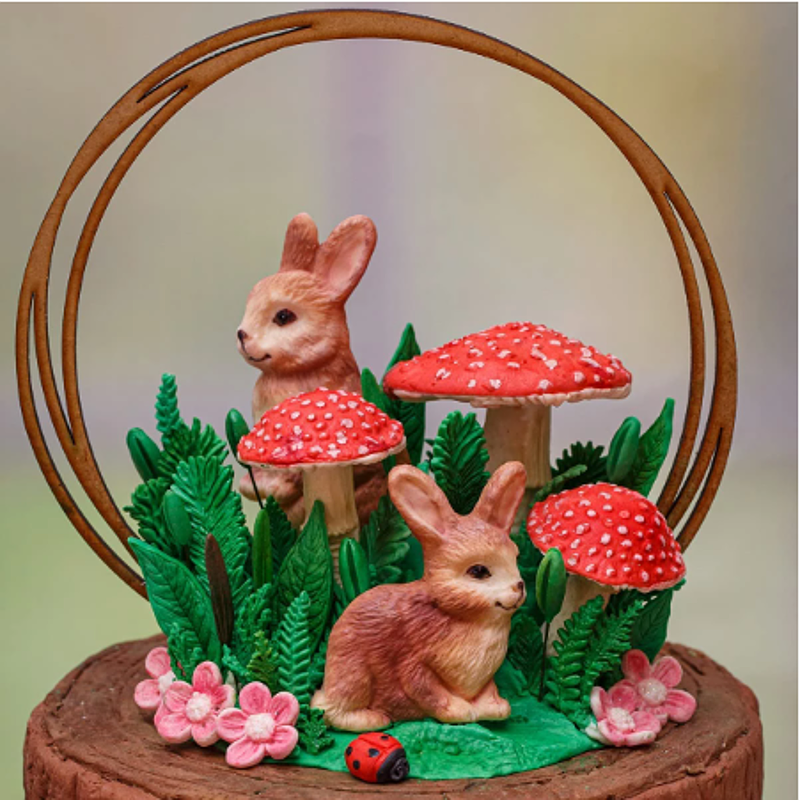 Silikonform - Cute rabbits