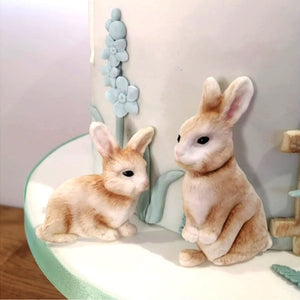 Silikonform - Cute rabbits - Bastelschachtel - Silikonform - Cute rabbits