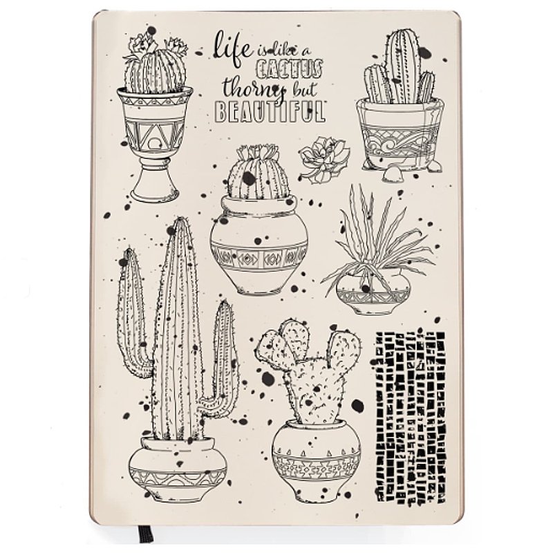 Silikonstempel - 15x20cm - Life is like a cactus - Bastelschachtel