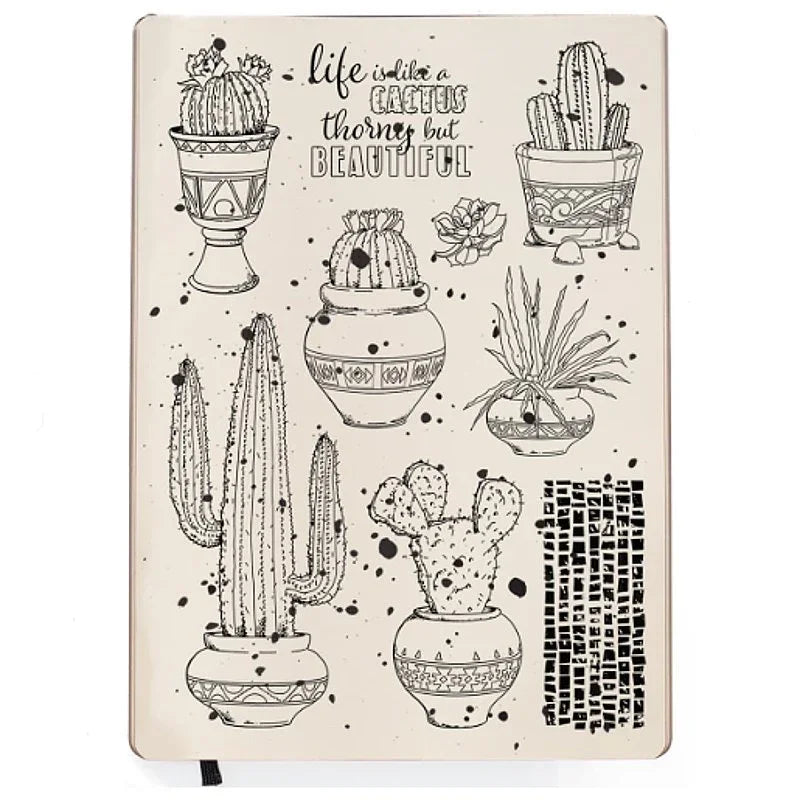 Silikonstempel - 15x20cm - Life is like a cactus - Bastelschachtel