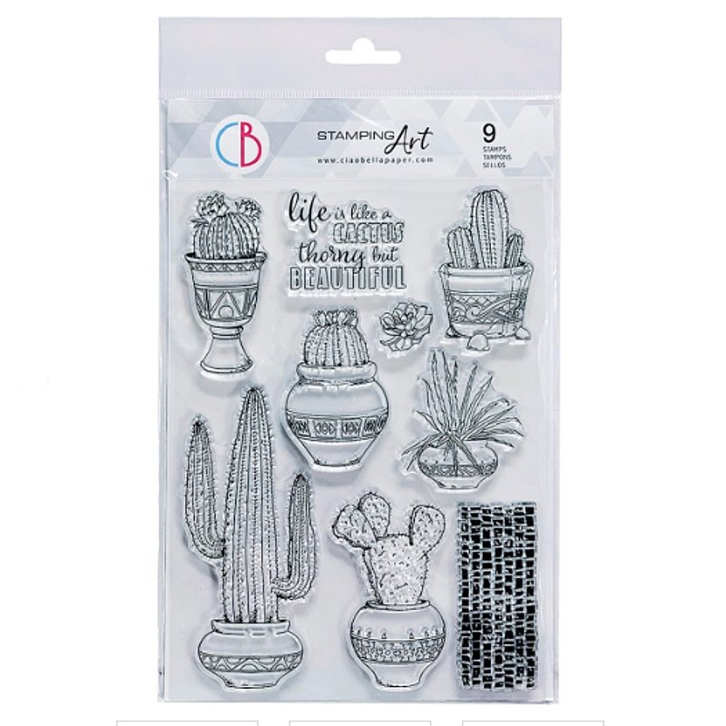 Silikonstempel - 15x20cm - Life is like a cactus - Bastelschachtel