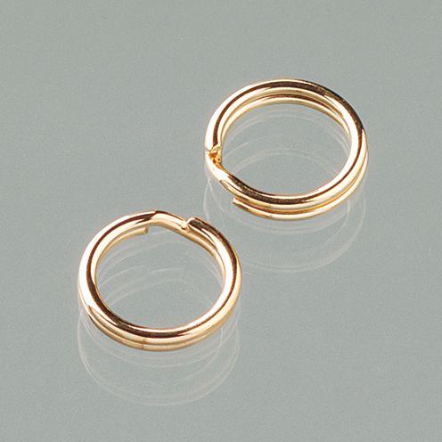 Spaltring - gold, 7mm/10 Stück - Bastelschachtel
