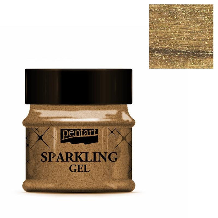 Pentart Sparkling gel 50ml - dorn-gold