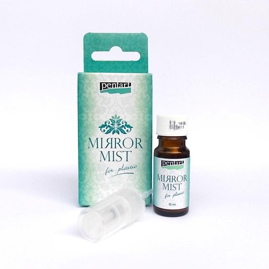 Spiegelfarbe auf Plastik - Bastelschachtel - Spiegelfarbe auf Plastik pentart mirror mist