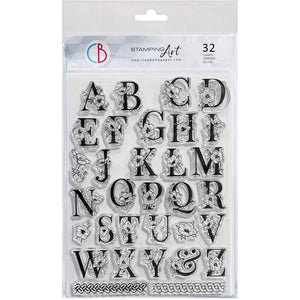 Silikonstempel - 10,5x15cm - Floral alphabet - Bastelschachtel - Silikonstempel - 10,5x15cm - Floral alphabet