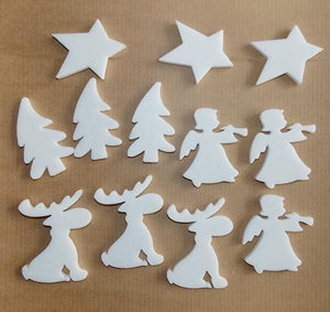 Styrofoam Figuren Set, 4-7cm - Weihnachten - Bastelschachtel - Styrofoam Figuren Set, 4-7cm - Weihnachten