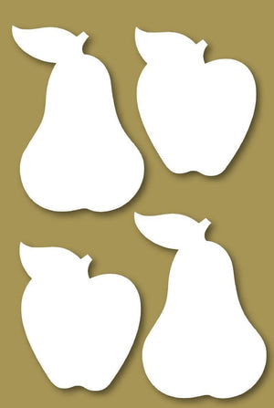 Styrofoam Figuren Set, 6-12cm - Apfel und Birne - Bastelschachtel - Styrofoam Figuren Set, 6-12cm - Apfel und Birne