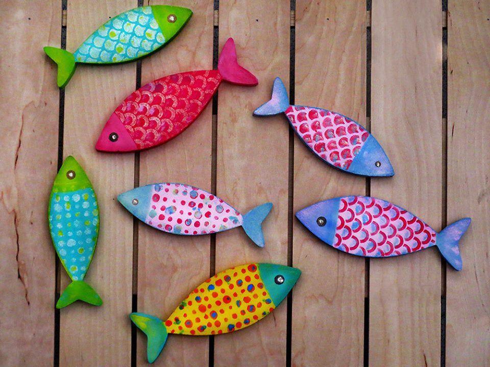 Styrofoam Figuren Set, 6-12cm - Einfache Fische - Bastelschachtel