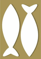 Styrofoam Figuren Set, 6-12cm - Einfache Fische - Bastelschachtel