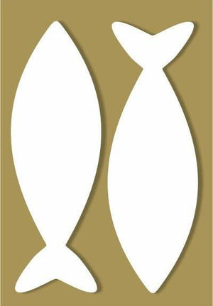 Styrofoam Figuren Set, 6-12cm - Einfache Fische - Bastelschachtel - Styrofoam Figuren Set, 6-12cm - Einfache Fische