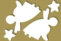 Styrofoam Figuren Set, 6-12cm - Engel mit Stern 1. - Bastelschachtel