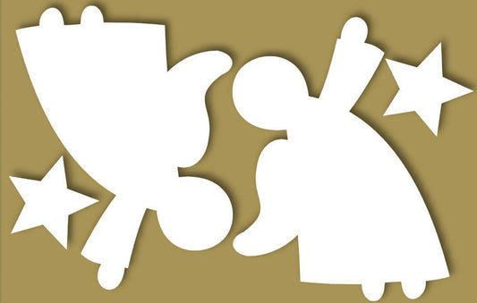 Styrofoam Figuren Set, 6-12cm - Engel mit Stern 2. - Bastelschachtel - Styrofoam Figuren Set, 6-12cm - Engel mit Stern 2.