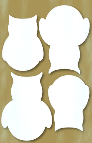 Styrofoam Figuren Set, 6-12cm - Eulen - Bastelschachtel - Styrofoam Figuren Set, 6-12cm - Eulen