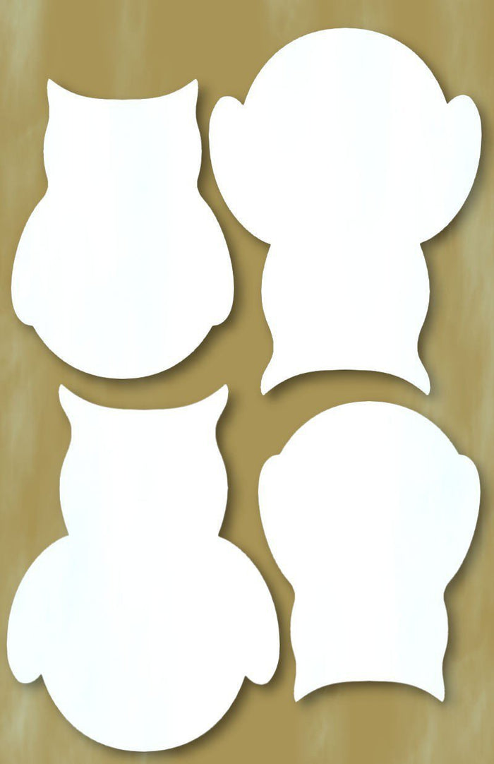Styrofoam Figuren Set, 6-12cm - Eulen