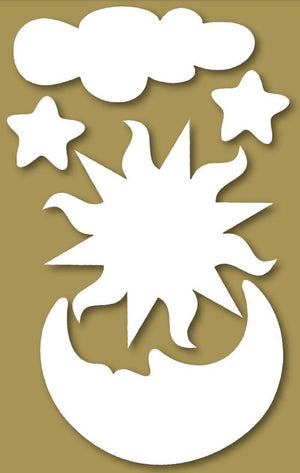 Styrofoam Figuren Set, 6-12cm - Himmel - Bastelschachtel - Styrofoam Figuren Set, 6-12cm - Himmel