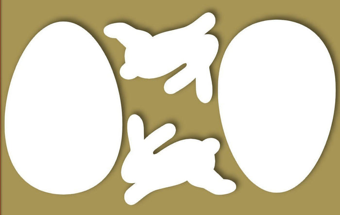 Styrofoam Figuren Set, 6-12cm - Kleine Hasen mit Eier