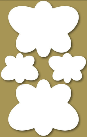 Styrofoam Figuren Set, 6-12cm - Schmetterling 2. sortiert - Bastelschachtel - Styrofoam Figuren Set, 6-12cm - Schmetterling 2. sortiert